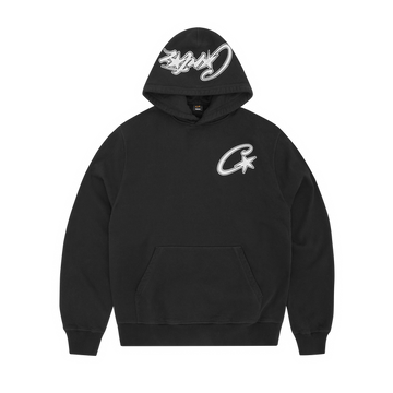 Corteiz Satin C Star Appliquè Hoodie Black